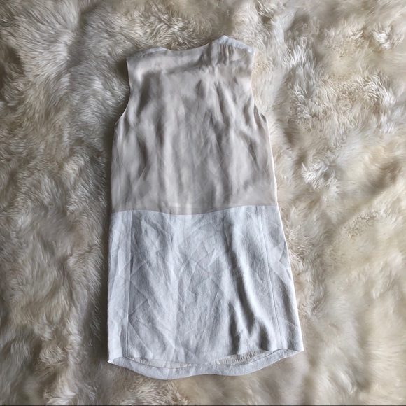 J Brand Ivory Shift Zip Front Mini Dress 2 - Picture 5 of 6